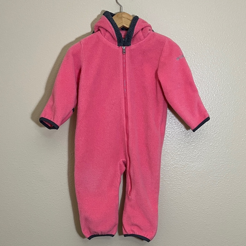 Columbia Pink Grey Fleece Bunting